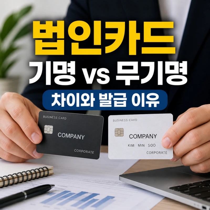 법인카드 기명과 무기명 차이를 설명하는 정보형 블로그 대표 이미지