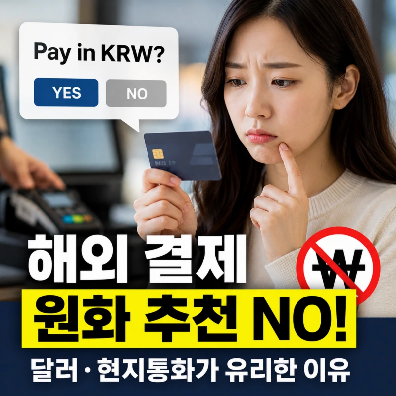 해외 카드 결제 원화 결제 주의