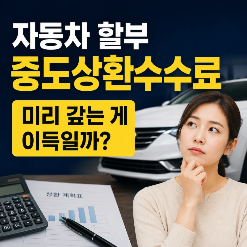 자동차 할부 중도상환수수료, 미리 갚는 게 무조건 이득일까?