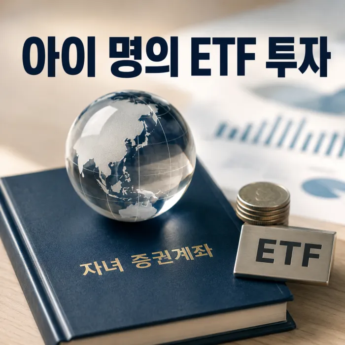 미성년 자녀 명의 ETF 투자와 증여세 신고 방법을 설명하는 이미지