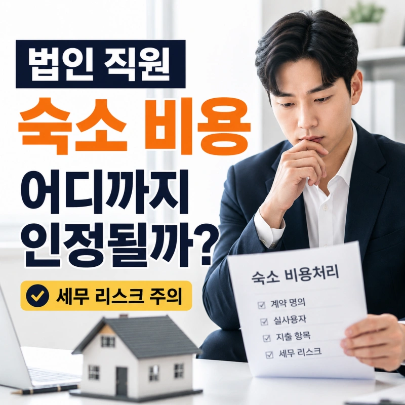 법인 직원 숙소 비용처리, 어디까지 인정될까?