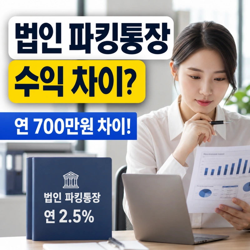 법인 파킹통장 장점과 단점, 회사 돈을 그냥 통장에 두면 손해일까?