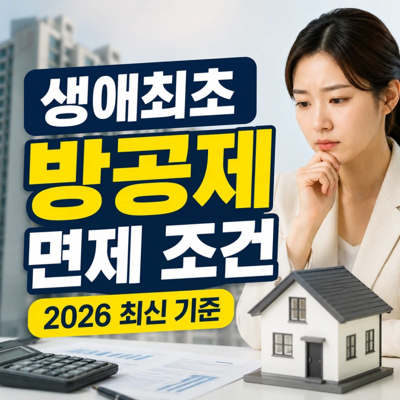 생애최초 주택구입 방공제 면제 조건과 대출 한도 비교