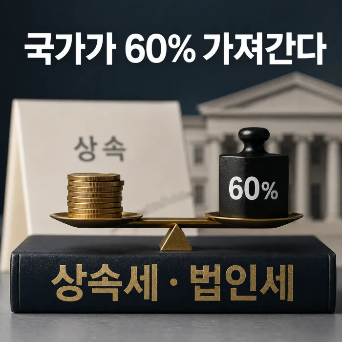 법인세와 상속세를 적용한 기업 승계 세금 구조 비교