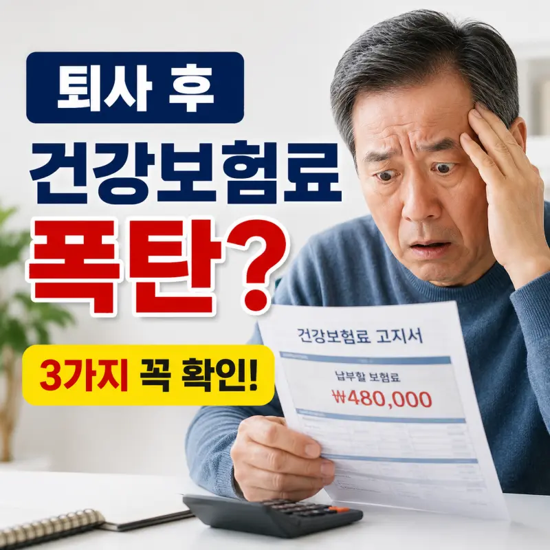 퇴사 후 건강보험료 폭탄과 지역가입자 보험료 절약 방법