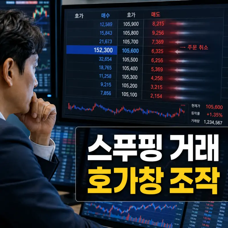 스푸핑 거래 호가창 조작과 주문 취소 패턴 분석