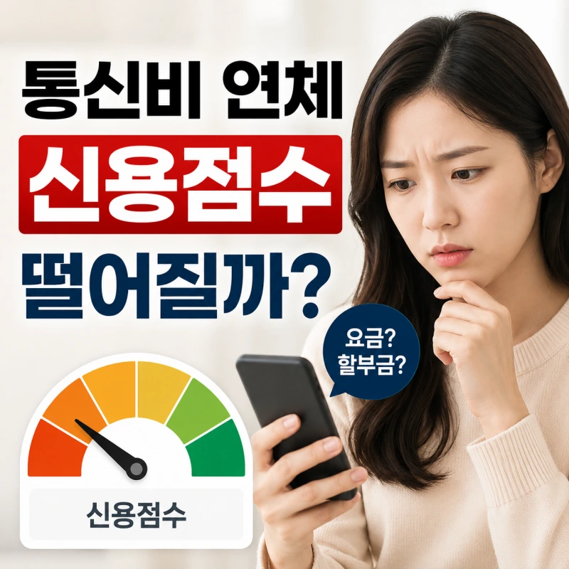 휴대폰 요금 연체와 단말기 할부금 연체에 따른 신용점수 변화