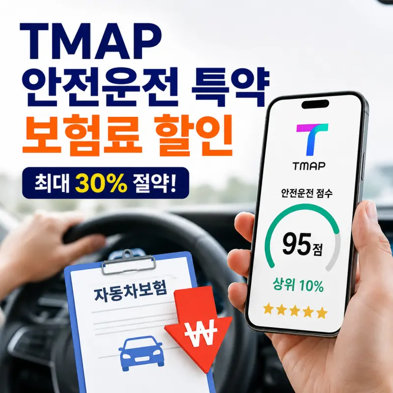 TMAP 안전운전 특약 자동차보험 할인율 비교