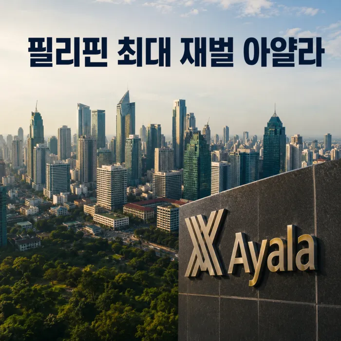 마카티 중심업무지구와 아얄라 가문의 부동산 금융 통신 사업 구조