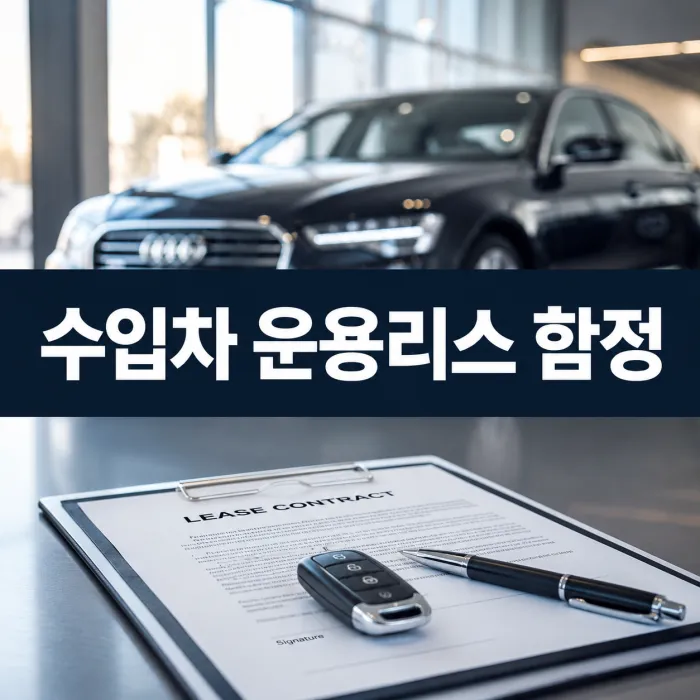 수입차 운용리스와 할부 구매 비용 구조를 비교하는 이미지