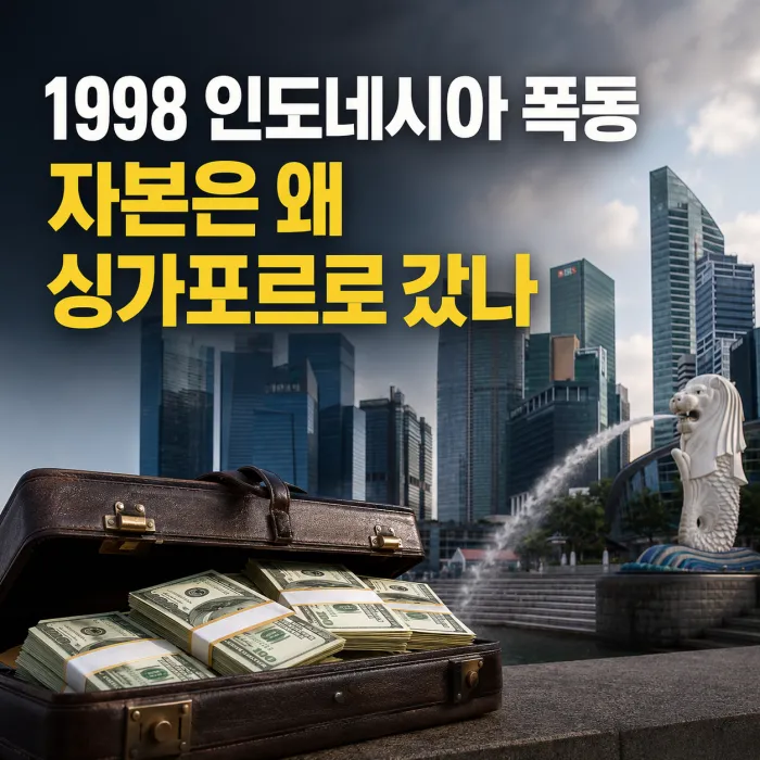 1998년 인도네시아 폭동 이후 화교 자본과 전문 인력이 싱가포르로 이동한 경제 구조