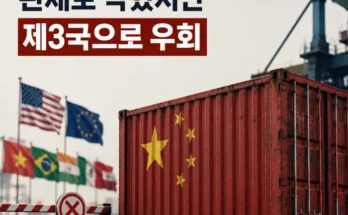 미국과 EU 관세 이후 중국 과잉생산 물량이 제3국으로 이동하는 공급망 구조