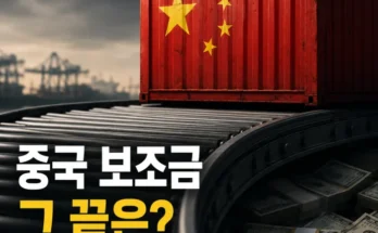 중국 보조금 정책과 제조업 과잉 생산 및 지방정부 부채 구조를 표현한 이미지
