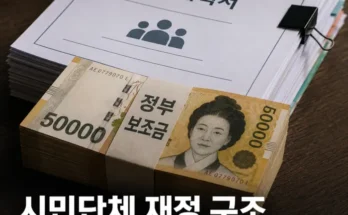 보수 정권과 진보 정권에 따른 시민단체 후원금 정부 보조금 인건비 흐름 비교