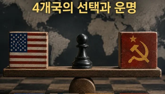 유고슬라비아 핀란드 인도 오스트리아의 냉전기 전략과 현재 한국의 전략적 모호성을 비교한 이미지