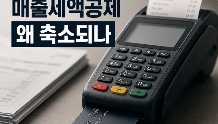신용카드 매출세액공제 축소와 자영업자 부가가치세 변화