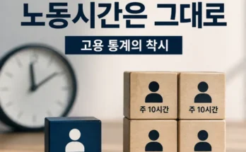 취업자 수와 전일제 환산 취업자 수 차이를 보여주는 고용통계 분석 이미지
