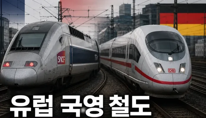 프랑스 SNCF와 독일 DB 국영 철도 부채 및 정부 재정 지원 비교