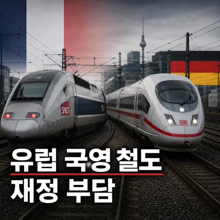 프랑스 SNCF와 독일 DB 국영 철도 부채 및 정부 재정 지원 비교