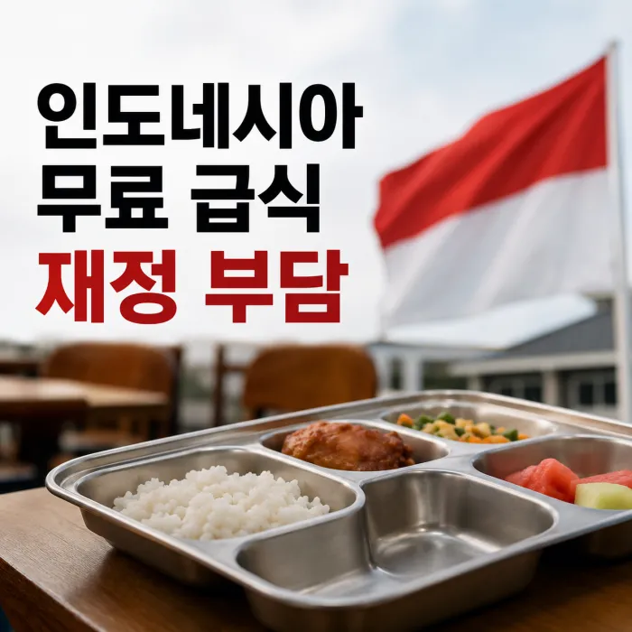 인도네시아 무료 급식 MBG 예산과 국가 재정 부담을 보여주는 분석 이미지