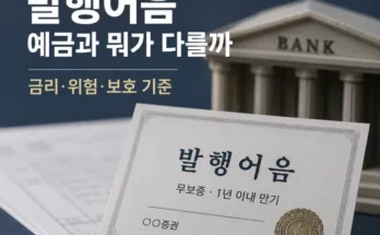 발행어음 예금자보호와 은행 예금 금리 차이 비교