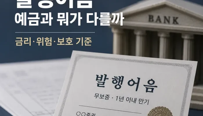 발행어음 예금자보호와 은행 예금 금리 차이 비교