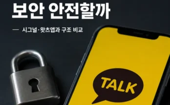 카카오톡과 시그널 왓츠앱의 개인정보 보호 및 암호화 구조 비교
