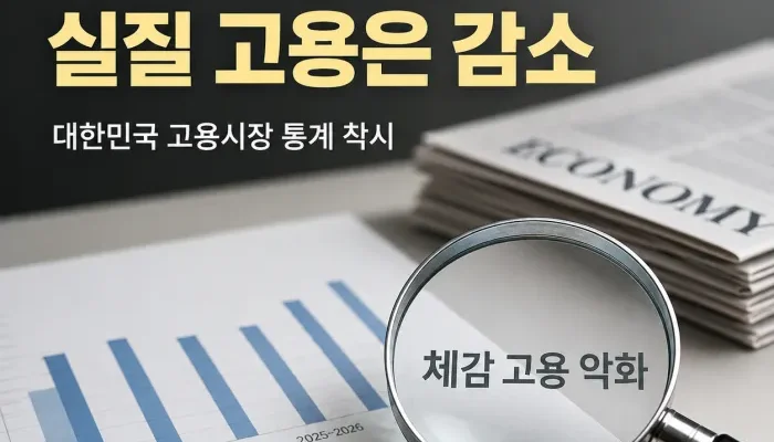 대한민국 헤드카운트 고용률과 FTE 고용률 차이 비교