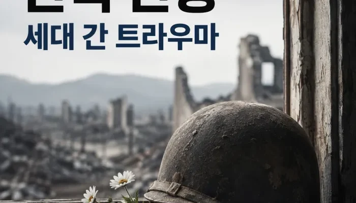 한국전쟁을 경험한 세대와 다음 세대로 이어진 가족 트라우마를 표현한 이미지