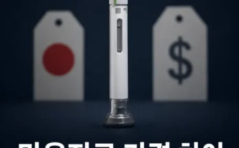 일본 공적 약가 시장과 비규제 비급여 시장의 마운자로 가격 구조 비교