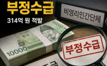 비영리 민간단체 보조금 부정 수급 1865건과 314억 원 감사 자료 분석