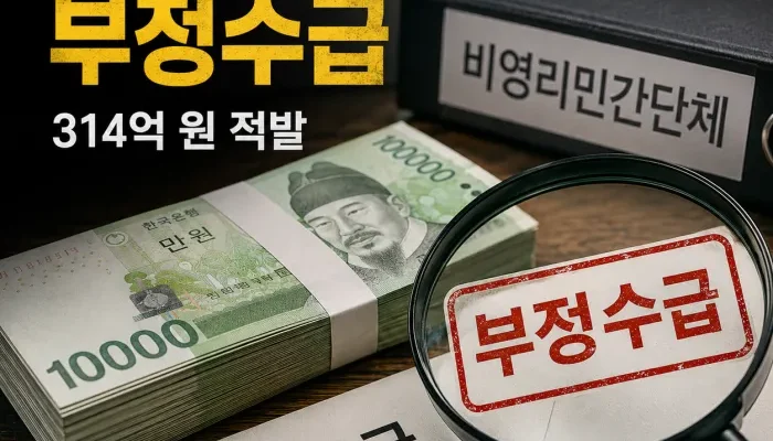 비영리 민간단체 보조금 부정 수급 1865건과 314억 원 감사 자료 분석