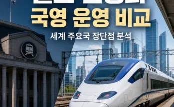 한국과 세계 주요 국가의 철도 민영화와 국영 운영 구조 비교