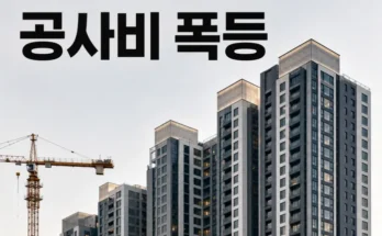 재건축 초과이익 환수제와 공사비 상승 구조를 보여주는 재건축 아파트 공사 현장