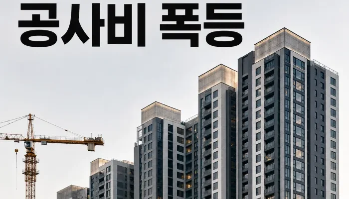 재건축 초과이익 환수제와 공사비 상승 구조를 보여주는 재건축 아파트 공사 현장