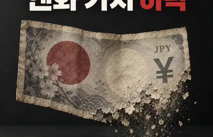 달러와 엔화, 스위스 프랑, 금의 가치 보존 구조를 비교한 금융시장 이미지